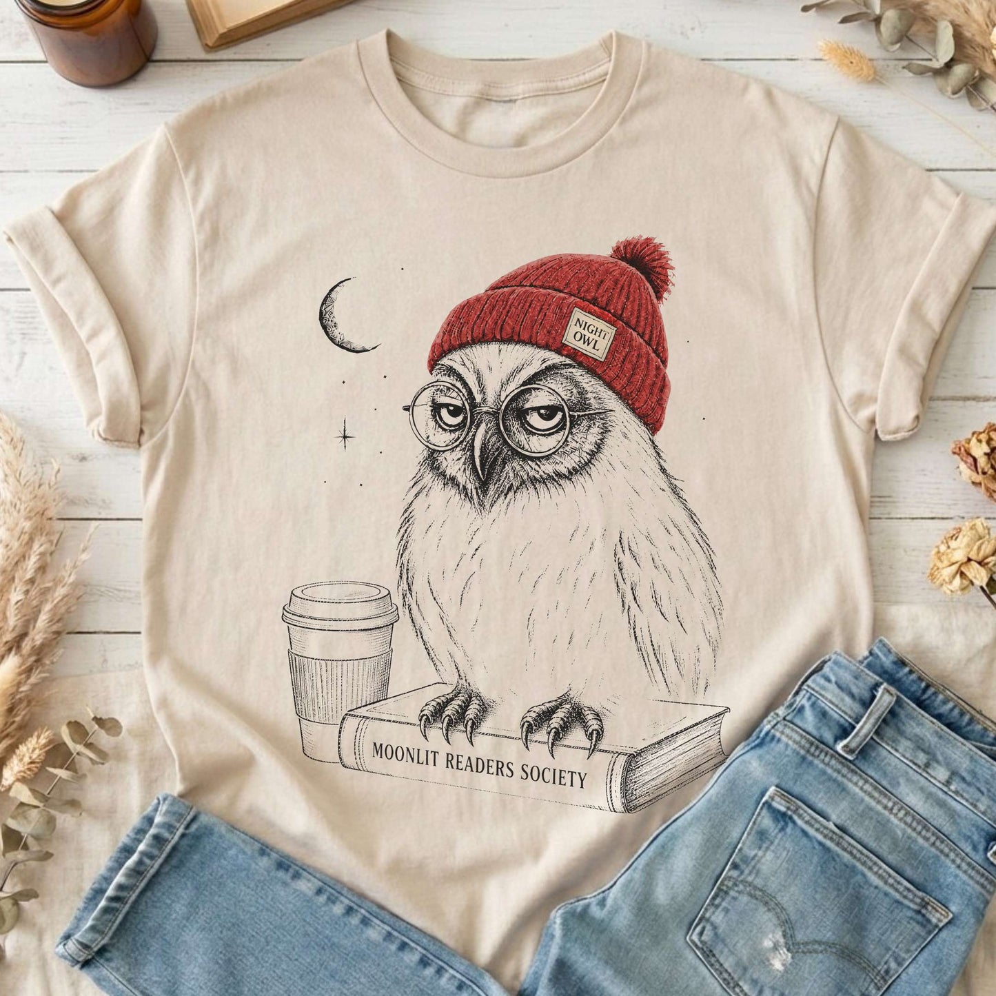 Moonlit Readers Society Night Owl T-Shirt