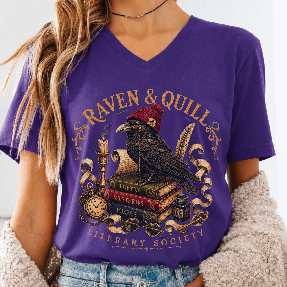 Raven & Quill Literary Society V-Neck