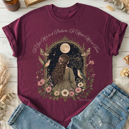To See Her Is a Picture, To Hear Her a Tune Dickinson T-Shirt