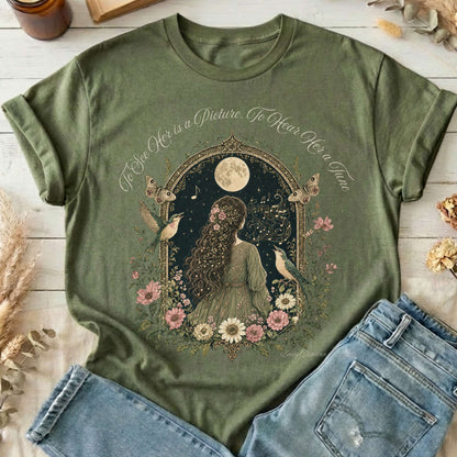 To See Her Is a Picture, To Hear Her a Tune Dickinson T-Shirt