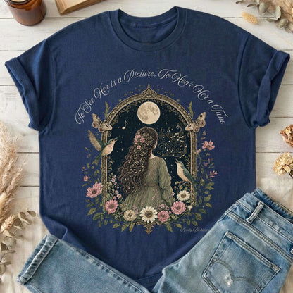 To See Her Is a Picture, To Hear Her a Tune Dickinson T-Shirt