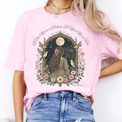To See Her Is a Picture, To Hear Her a Tune Dickinson T-Shirt