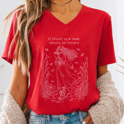 If Found in a Daze, Return to Library V-Neck