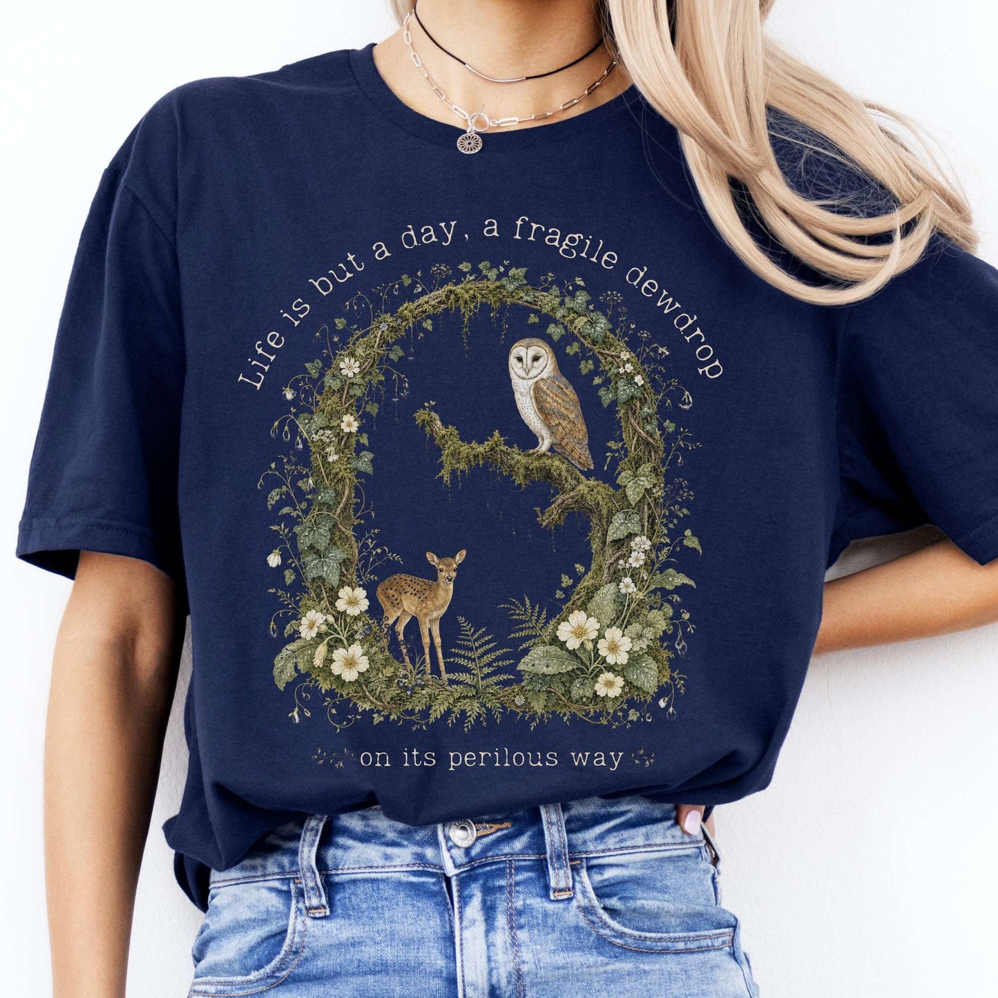Life Is But a Day, a Fragile Dewdrop John Keats T-Shirt