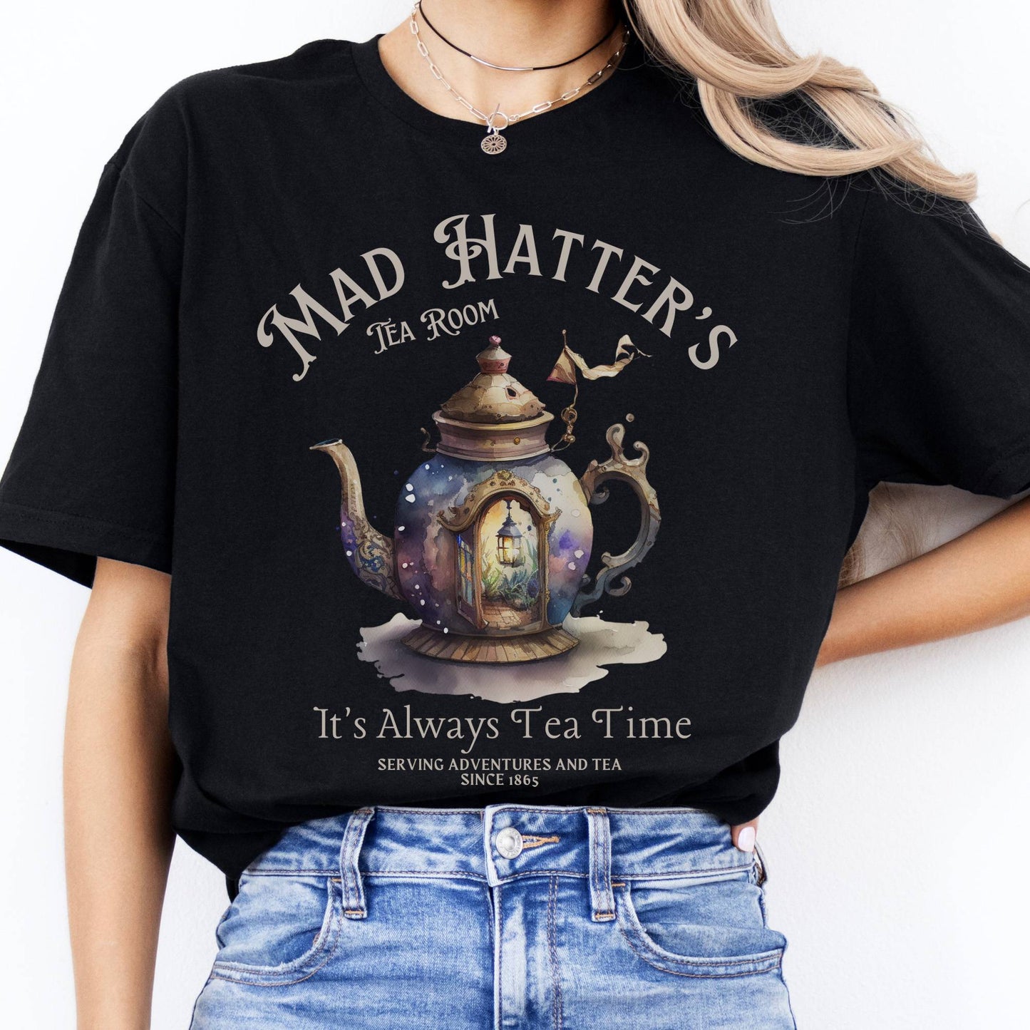 T-Shirt It's Alway's Tea Time Mad Hatter's Tea Room T-Shirt The Mystic Eden