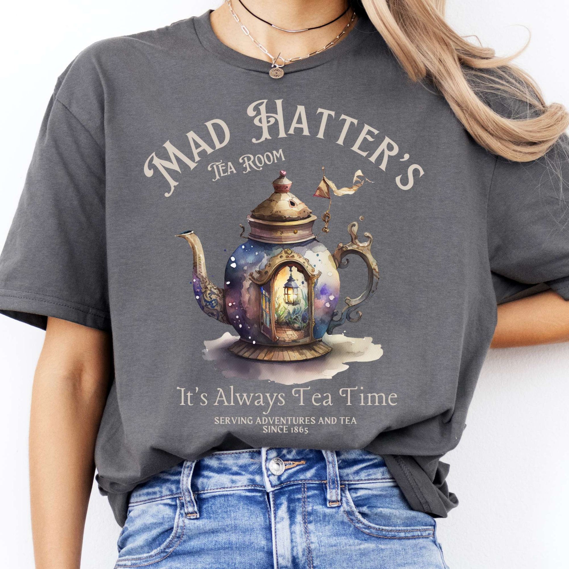 T-Shirt It's Alway's Tea Time Mad Hatter's Tea Room T-Shirt The Mystic Eden