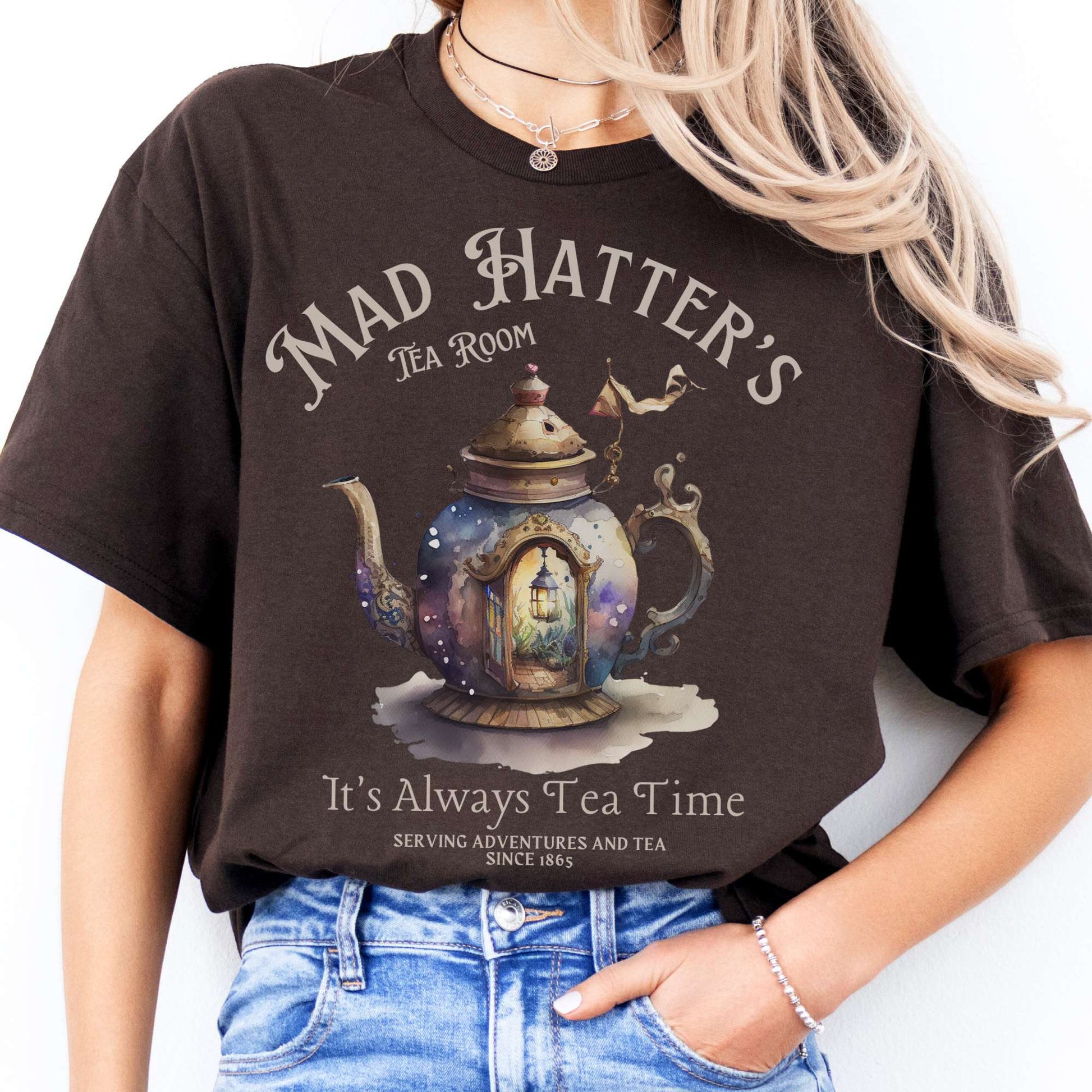 T-Shirt It's Alway's Tea Time Mad Hatter's Tea Room T-Shirt The Mystic Eden