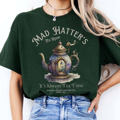 T-Shirt It's Alway's Tea Time Mad Hatter's Tea Room T-Shirt The Mystic Eden