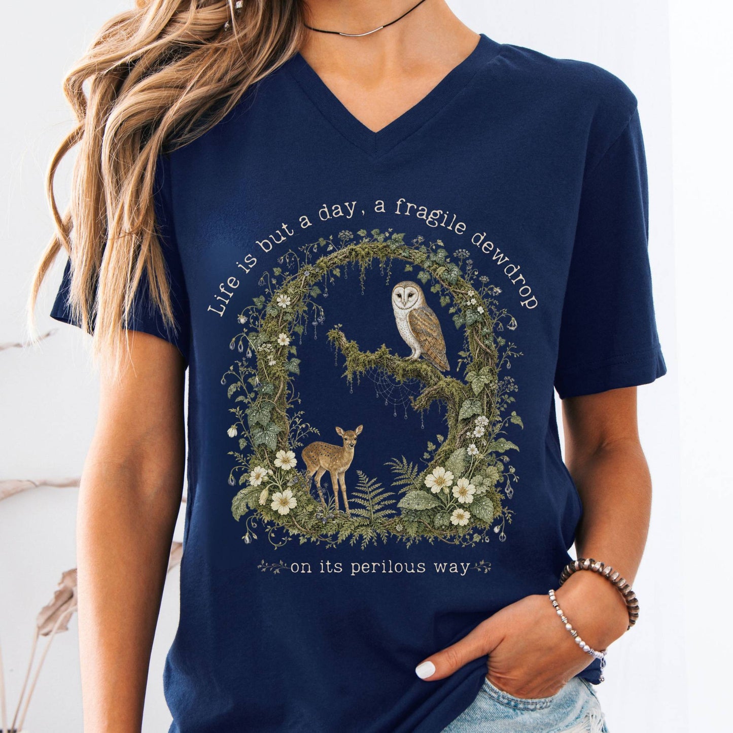 V-neck Navy / S Design 297 V-Neck The Mystic Eden