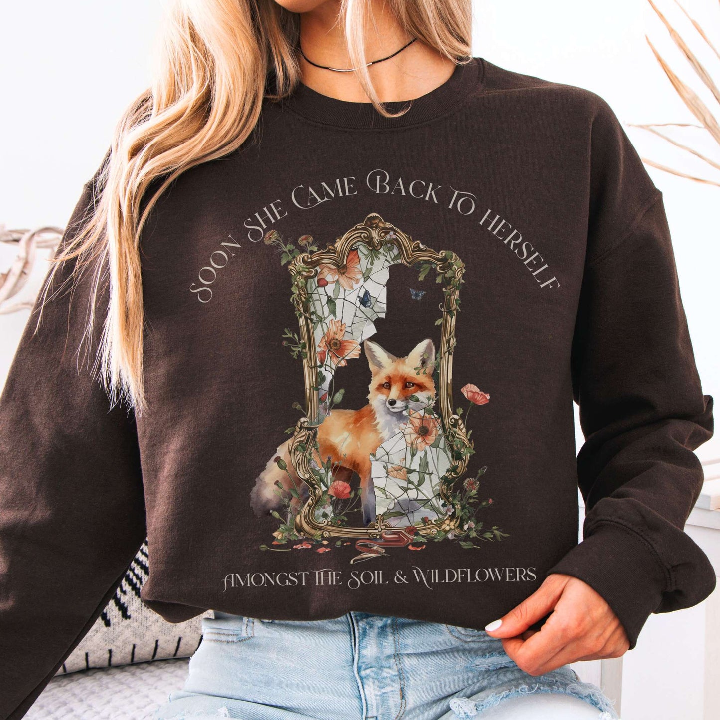 Sweatshirt Dark Chocolate / S Design 291 Crewneck Sweatshirt The Mystic Eden