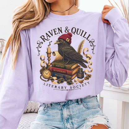 Long-sleeve Orchid / S Raven & Quill Literary Society Long Sleeve The Mystic Eden