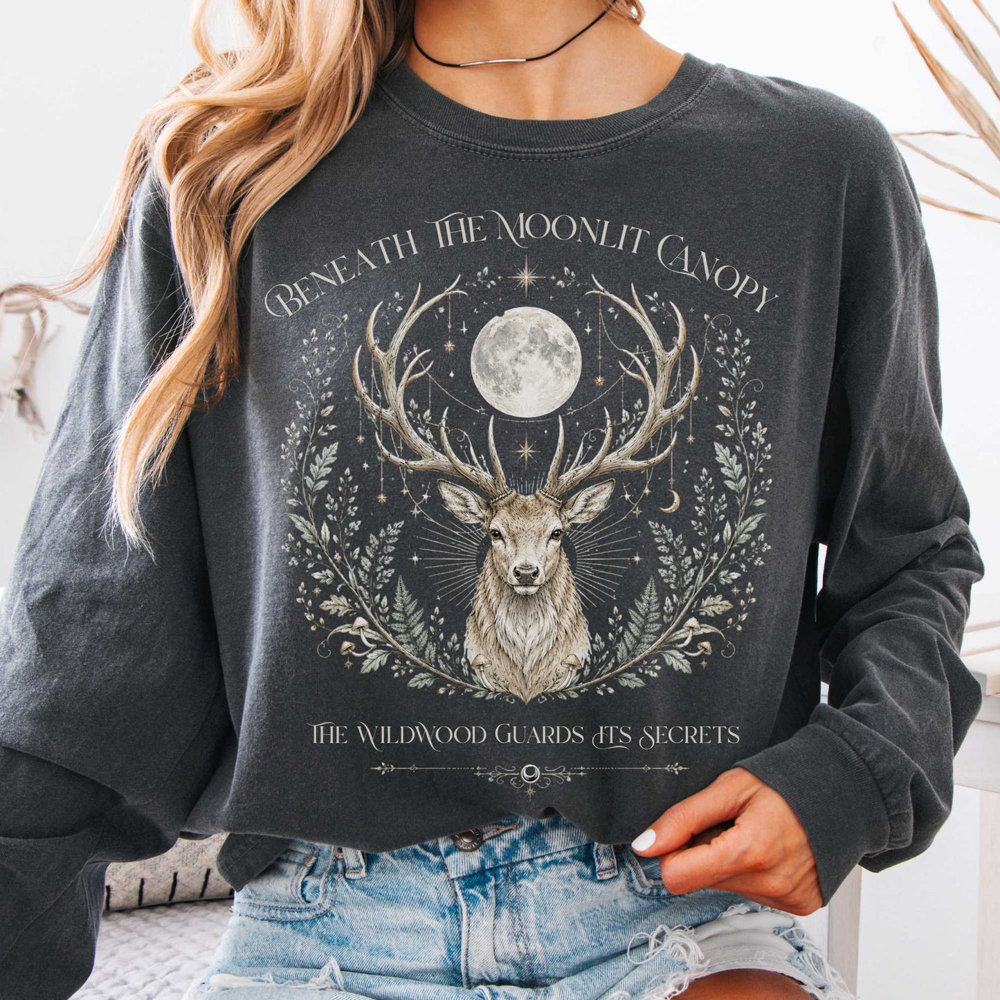 Long-sleeve Pepper / S Beneath the Moonlit Canopy Long Sleeve The Mystic Eden