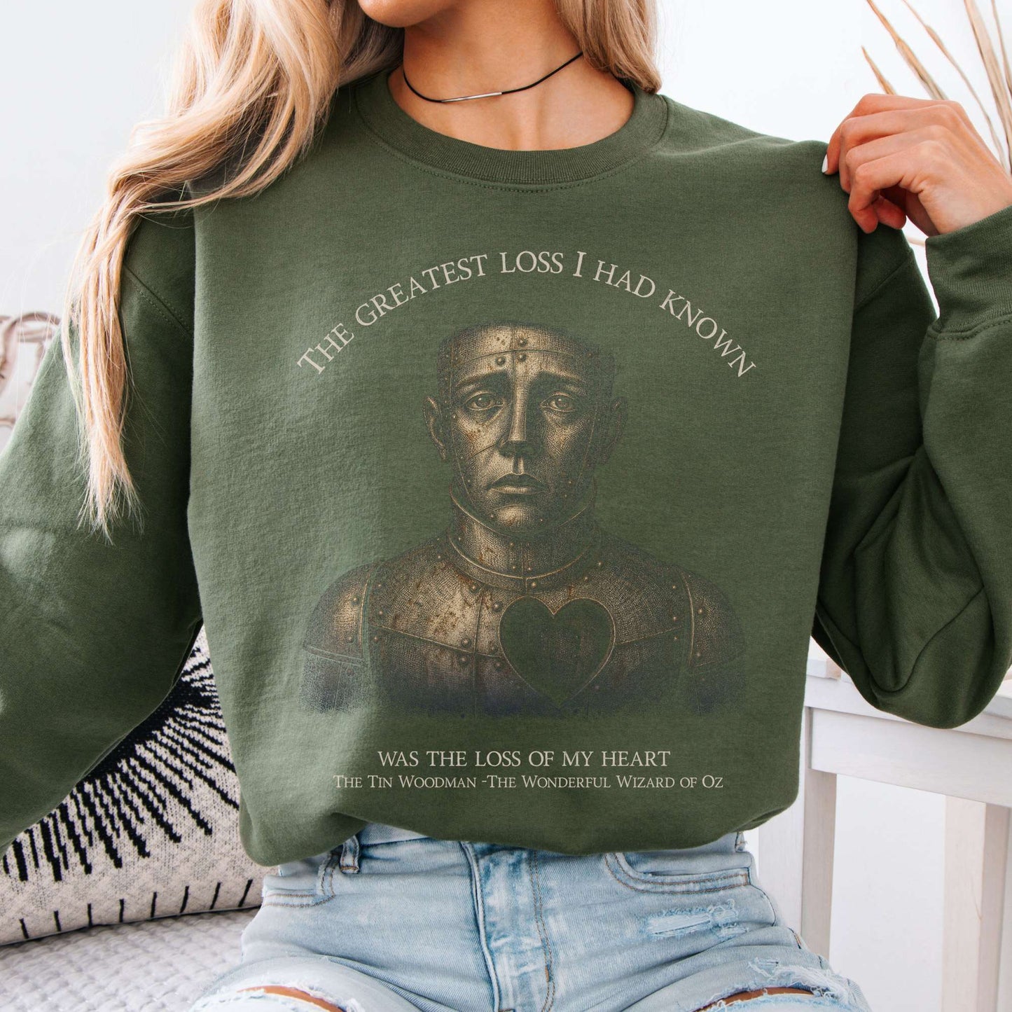 Sweatshirt Military Green / S Design 307 Crewneck Sweatshirt The Mystic Eden