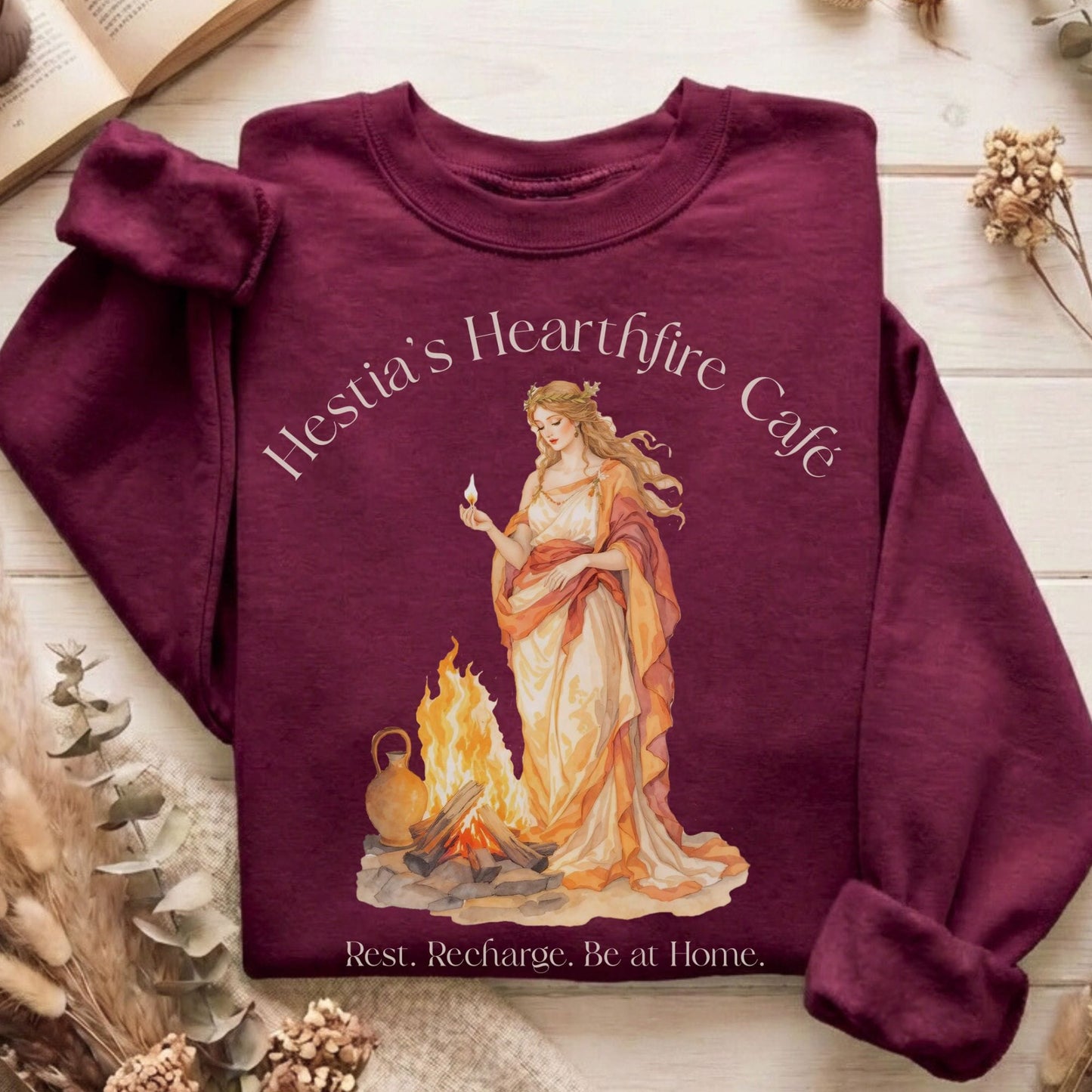 Sweatshirt Maroon / S Design 274 Crewneck Sweatshirt The Mystic Eden