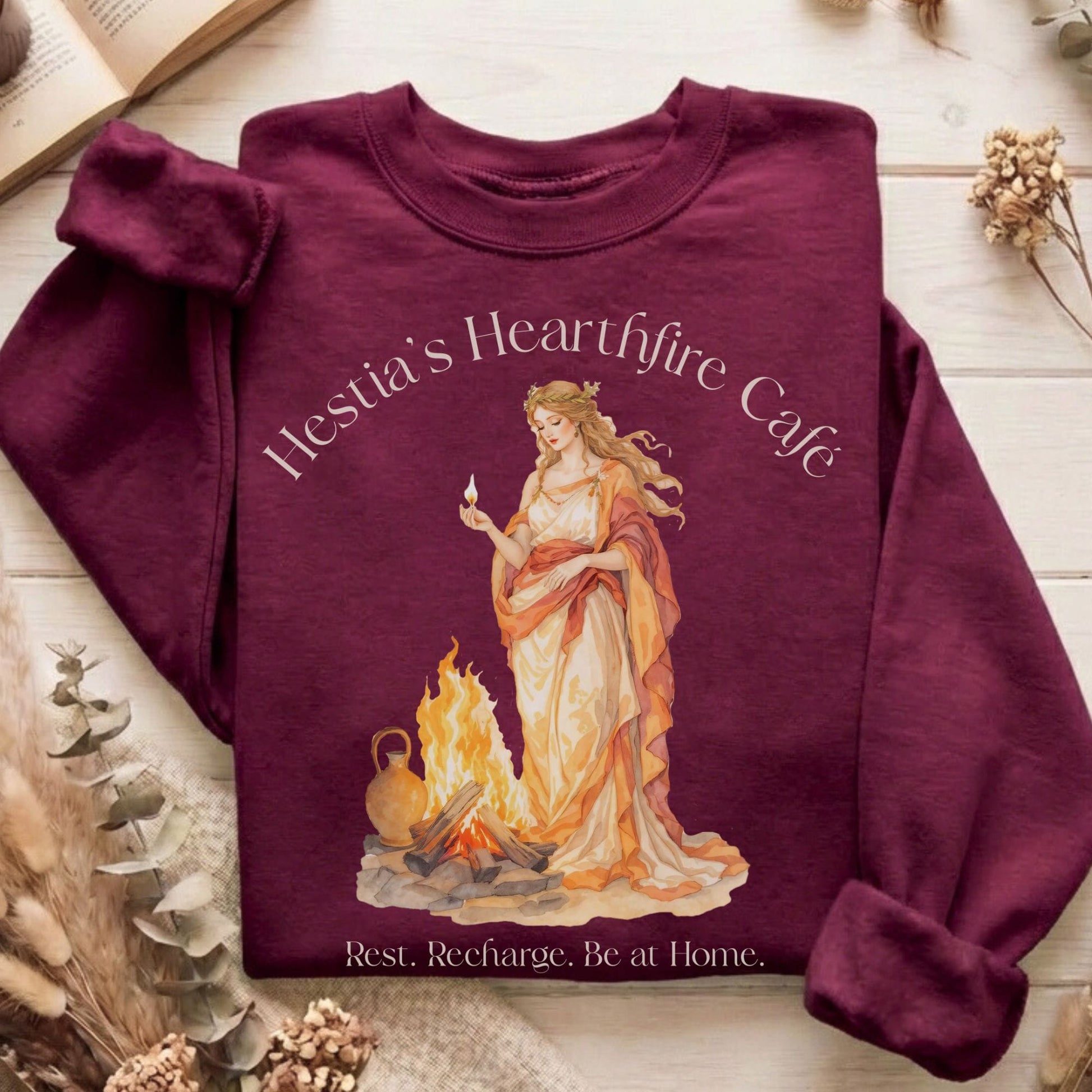 Sweatshirt Maroon / S Design 274 Crewneck Sweatshirt The Mystic Eden