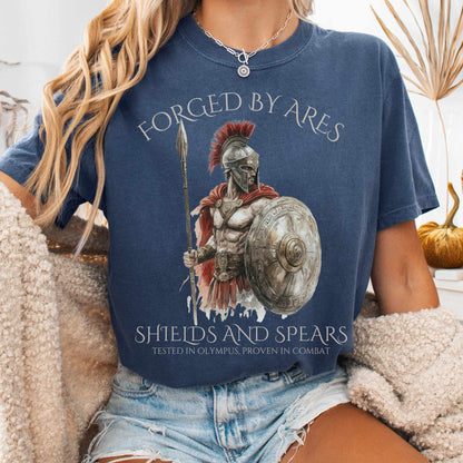 Forged By Ares Shields And Spears Tee