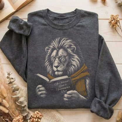 Introvert's Guide to Surviving in a Pack Lion Reader Sweatshirt