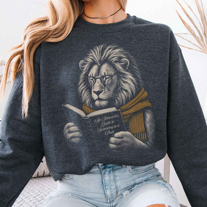 Introvert's Guide to Surviving in a Pack Lion Reader Sweatshirt
