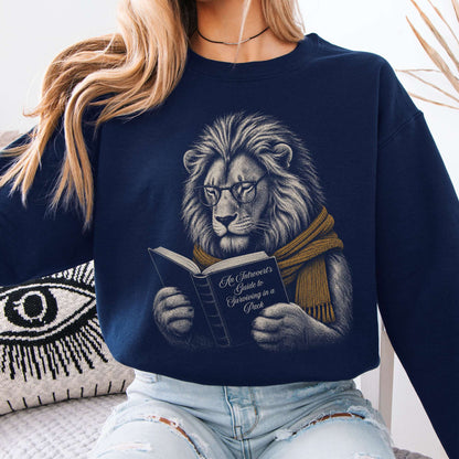 Introvert's Guide to Surviving in a Pack Lion Reader Sweatshirt