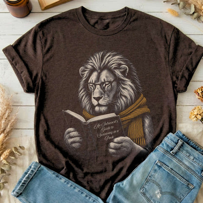 Introvert's Guide to Surviving in a Pack Lion Reader T-Shirt