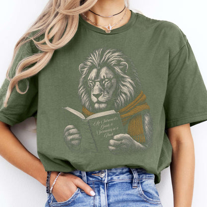 Introvert's Guide to Surviving in a Pack Lion Reader T-Shirt