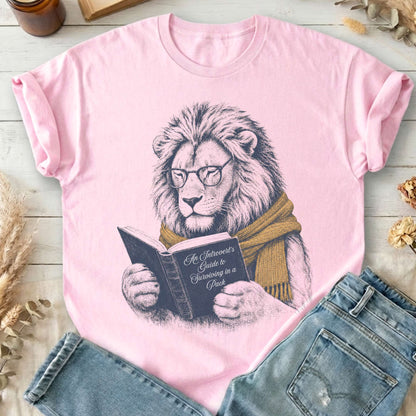 Introvert's Guide to Surviving in a Pack Lion Reader T-Shirt