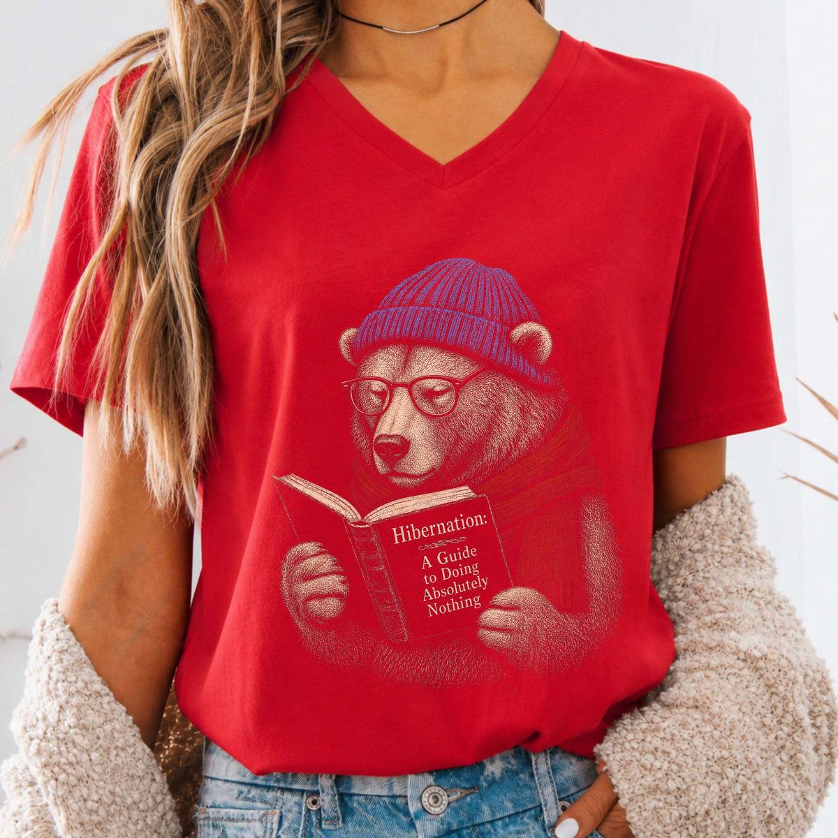 A Guide to Hibernation Bear V-Neck