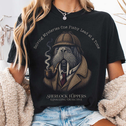 T-Shirt Black / S Sherlock Flippers: Consulting Detective T-Shirt The Mystic Eden