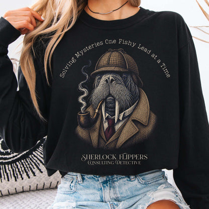 Long-sleeve Black / S Sherlock Flippers: Consulting Detective Long Sleeve The Mystic Eden