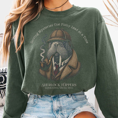 Long-sleeve Hemp / S Sherlock Flippers: Consulting Detective Long Sleeve The Mystic Eden