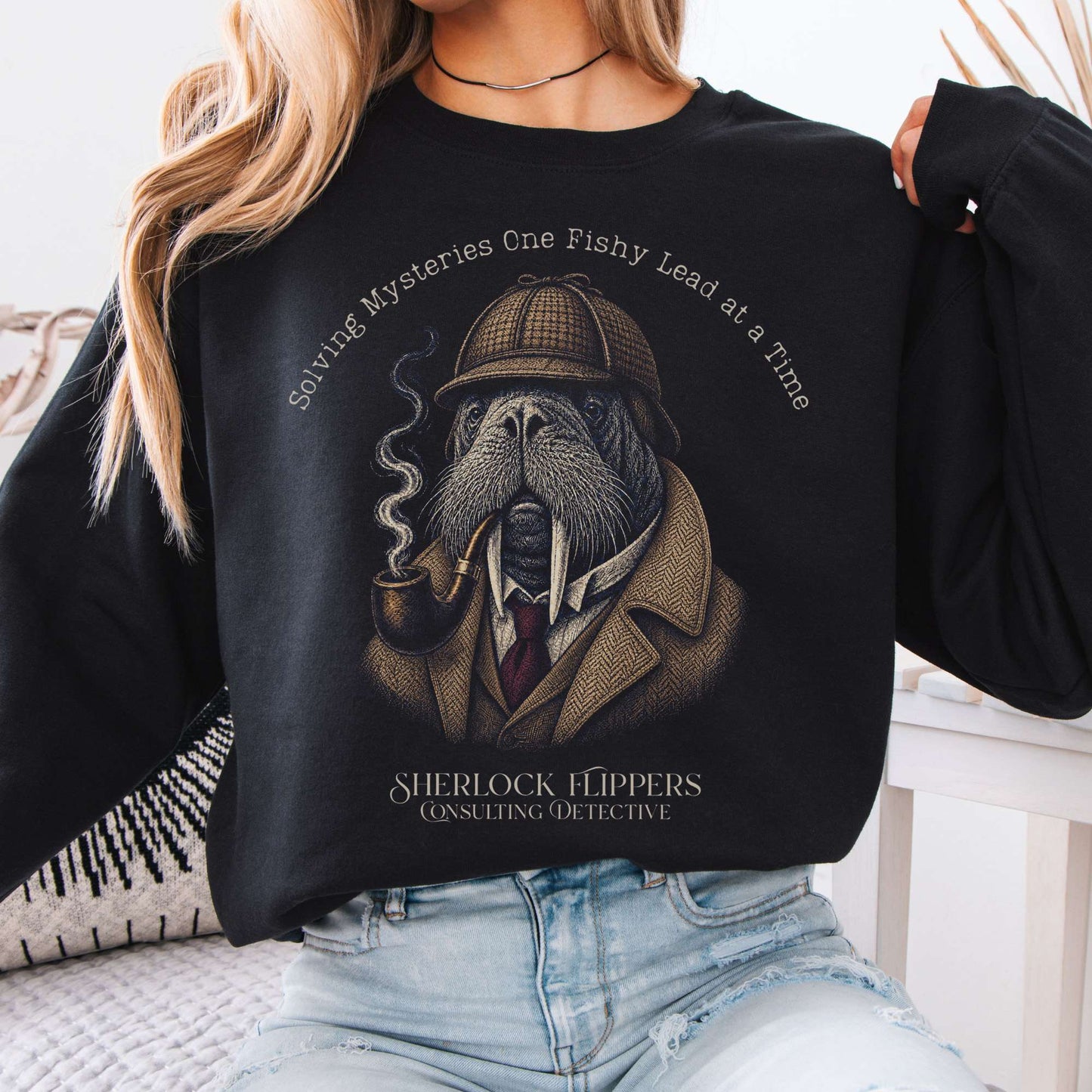 Sweatshirt Black / S Sherlock Flippers: Consulting Detective Sweatshirt The Mystic Eden