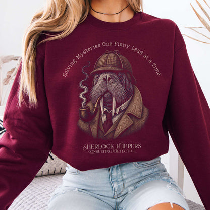 Sweatshirt Maroon / S Sherlock Flippers: Consulting Detective Sweatshirt The Mystic Eden