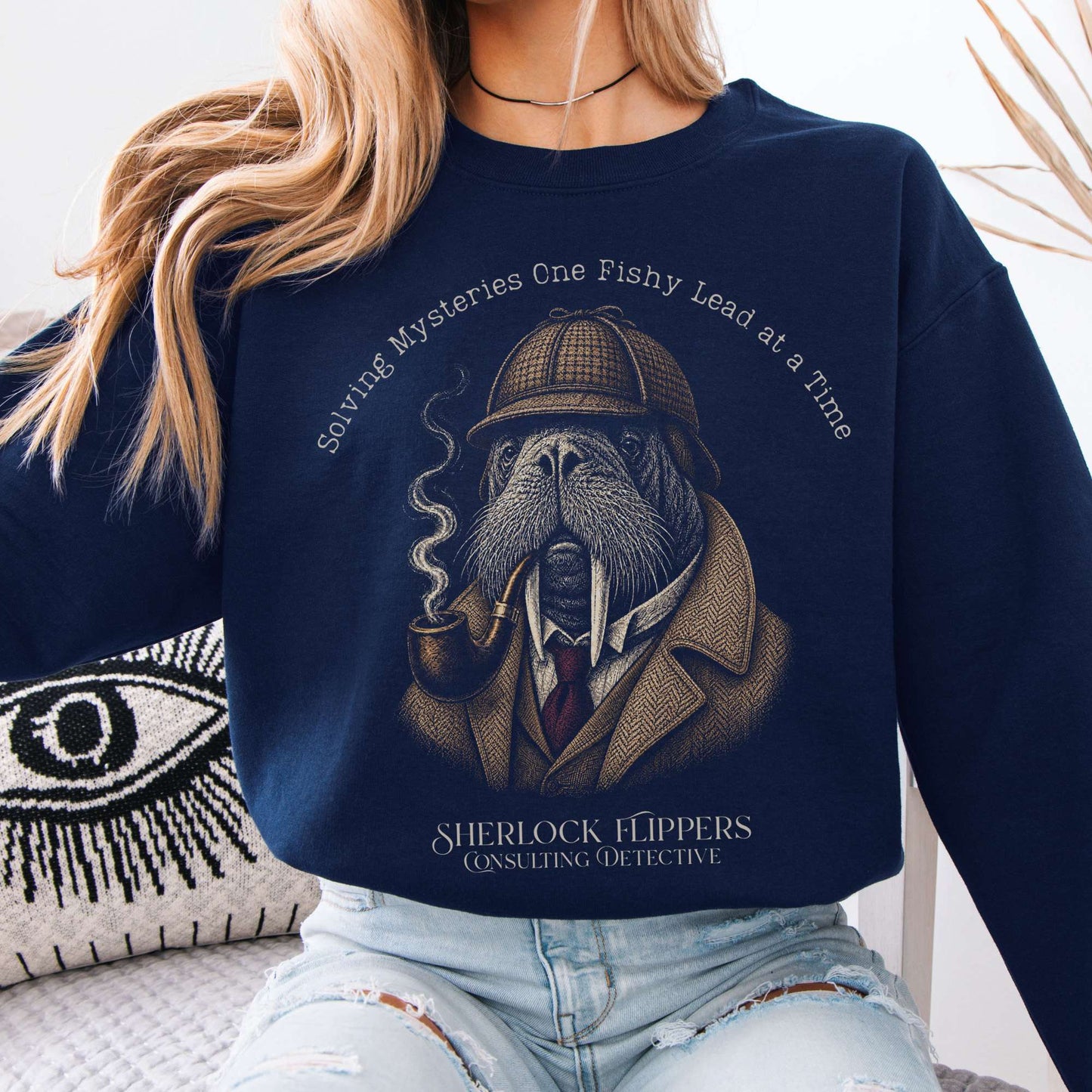 Sweatshirt Navy / S Sherlock Flippers: Consulting Detective Sweatshirt The Mystic Eden