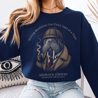Sweatshirt Navy / S Sherlock Flippers: Consulting Detective Sweatshirt The Mystic Eden