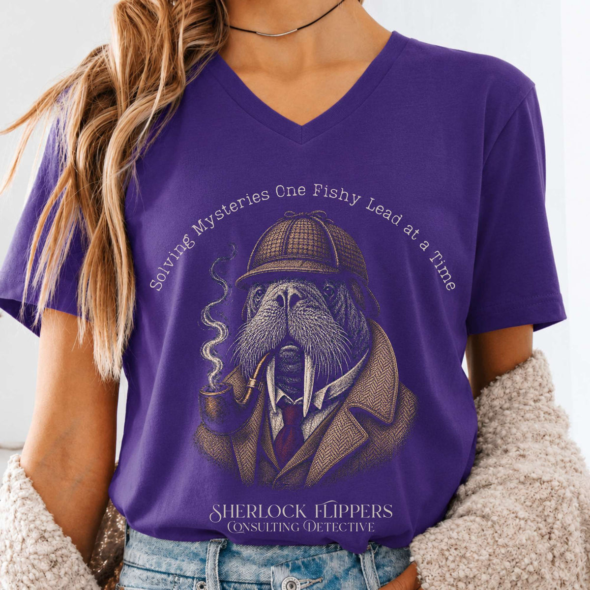 Sherlock Flippers: Consulting Detective V-Neck