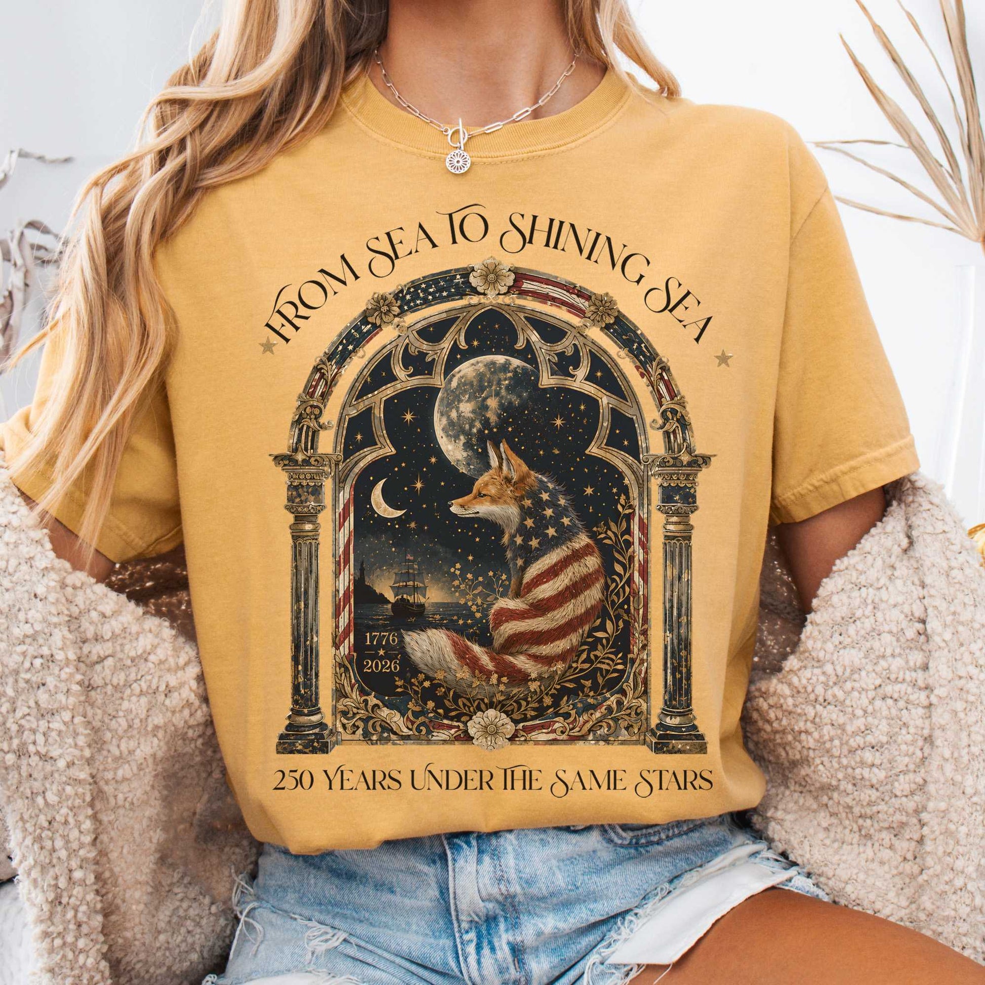 T-Shirt Mustard / S 250 Years Under the Same Stars T-Shirt The Mystic Eden