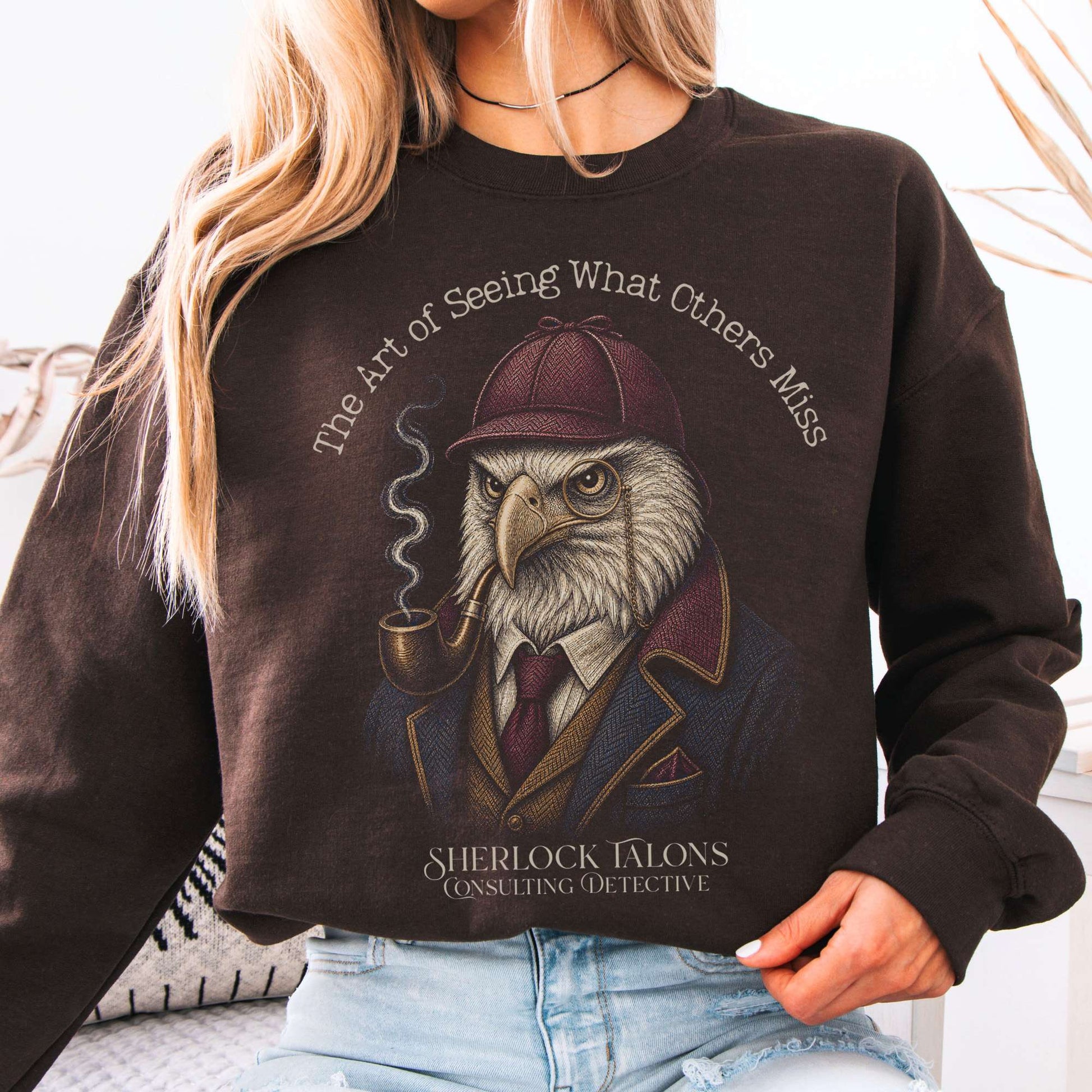 Sweatshirt Dark Chocolate / S Sherlock Talons: Consulting Detective Sweatshirt The Mystic Eden