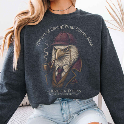 Sweatshirt Dark Heather / S Sherlock Talons: Consulting Detective Sweatshirt The Mystic Eden