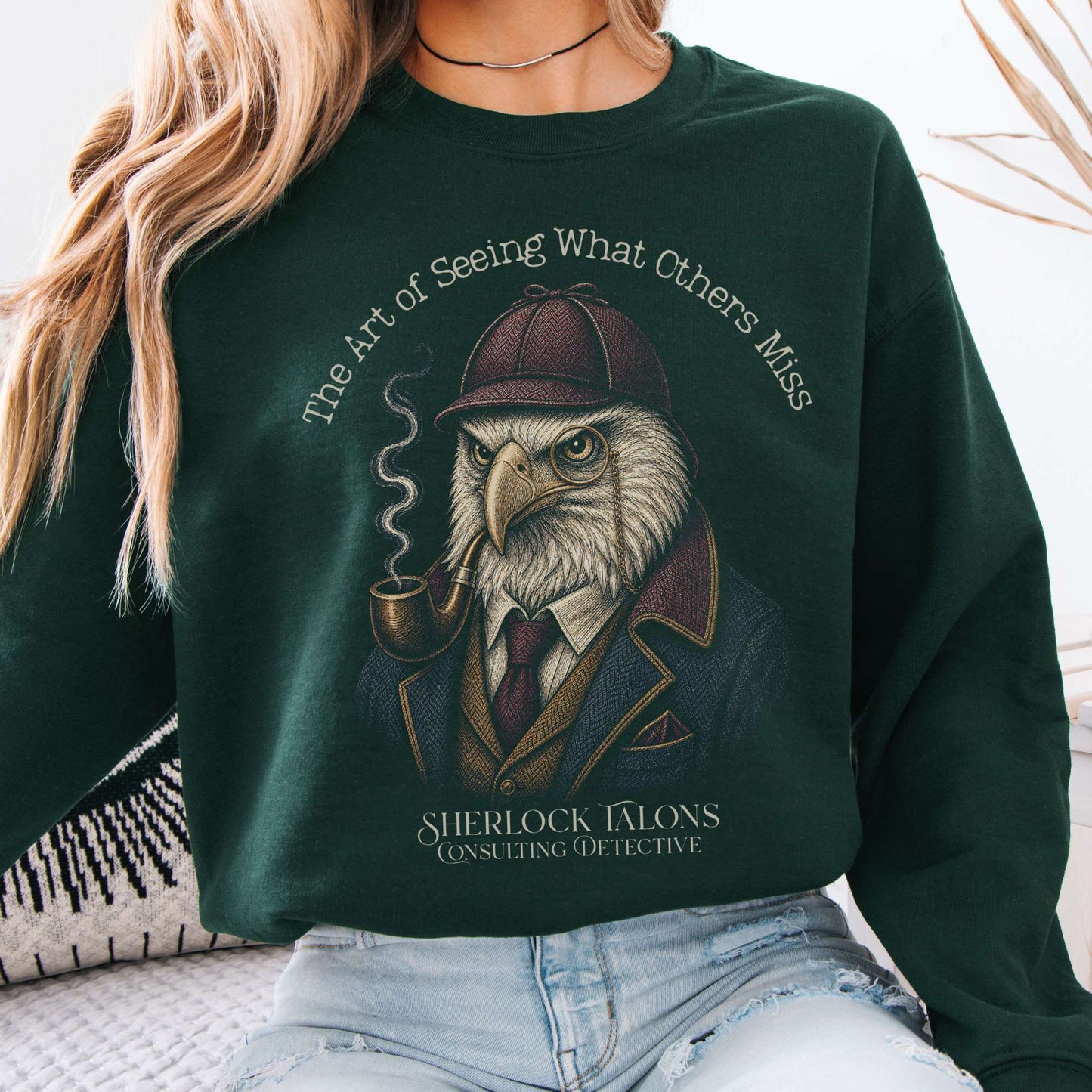 Sweatshirt Forest Green / S Sherlock Talons: Consulting Detective Sweatshirt The Mystic Eden