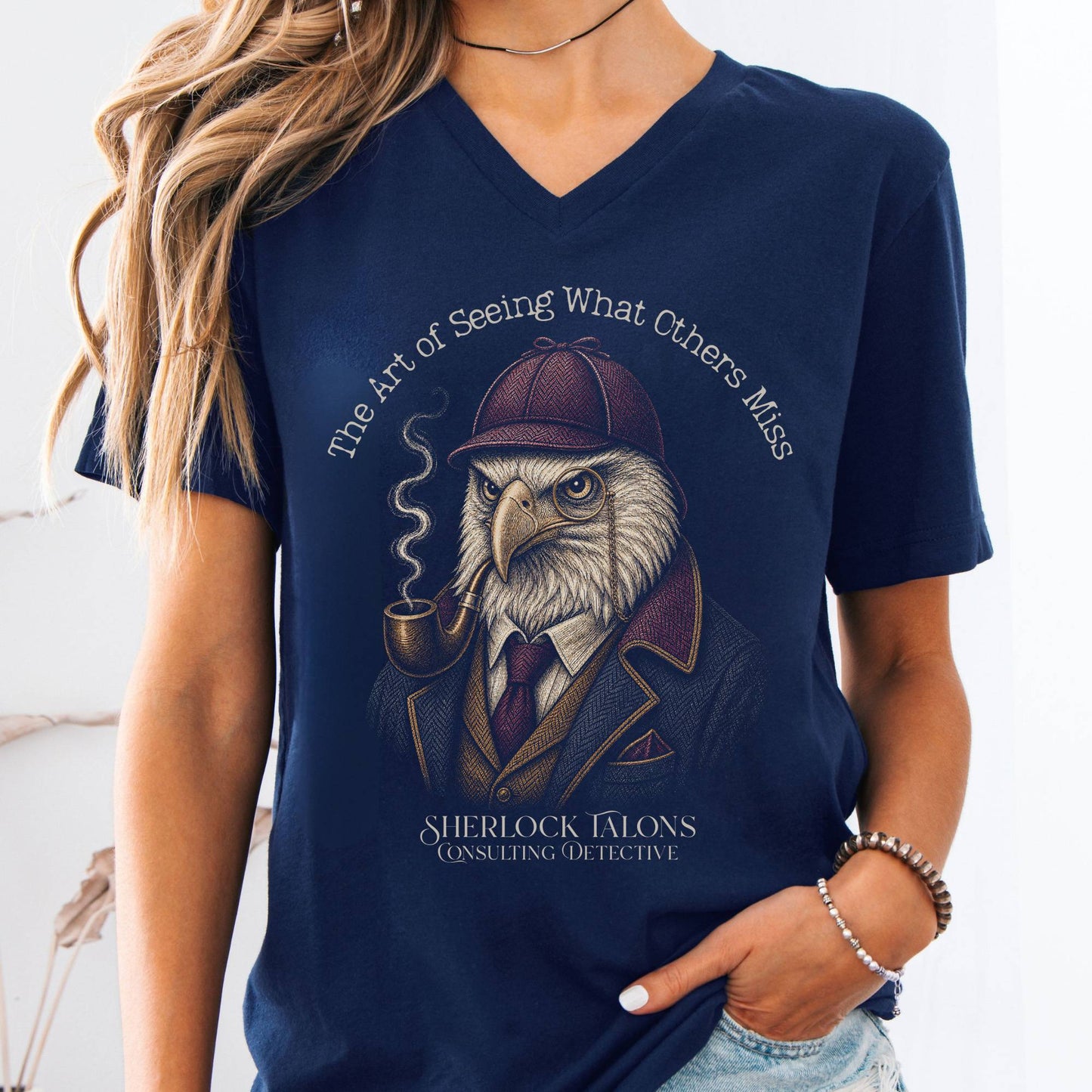 V-neck Navy / S Sherlock Talons: Consulting Detective V-Neck The Mystic Eden