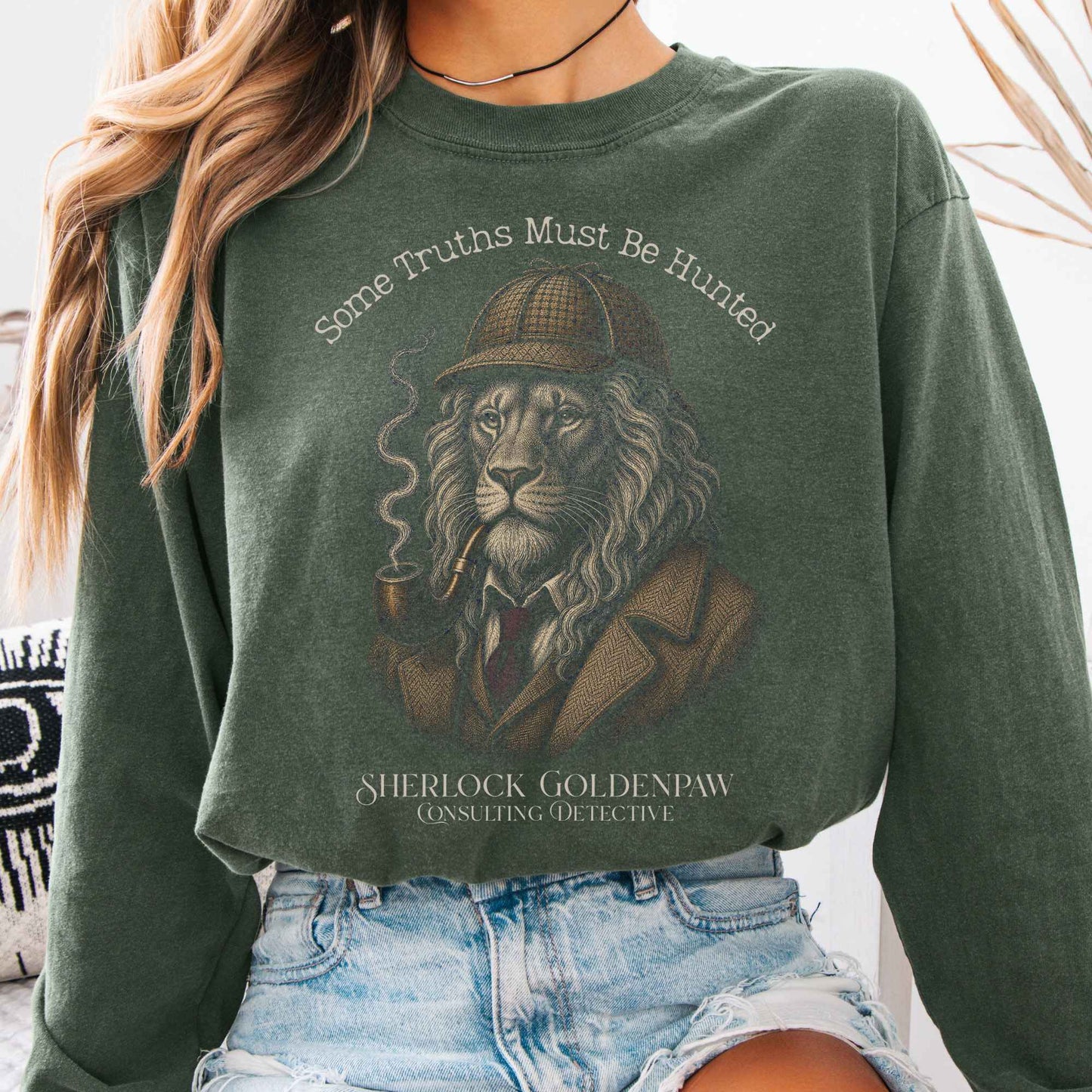 Long-sleeve Hemp / S Sherlock Goldenpaw Consulting Detective Long Sleeve The Mystic Eden