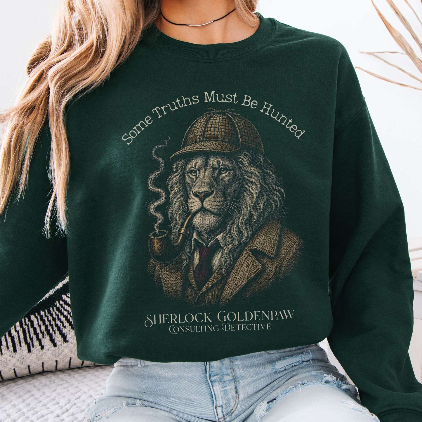 Sweatshirt Forest Green / S Sherlock Goldenpaw Consulting Detective Sweatshirt The Mystic Eden