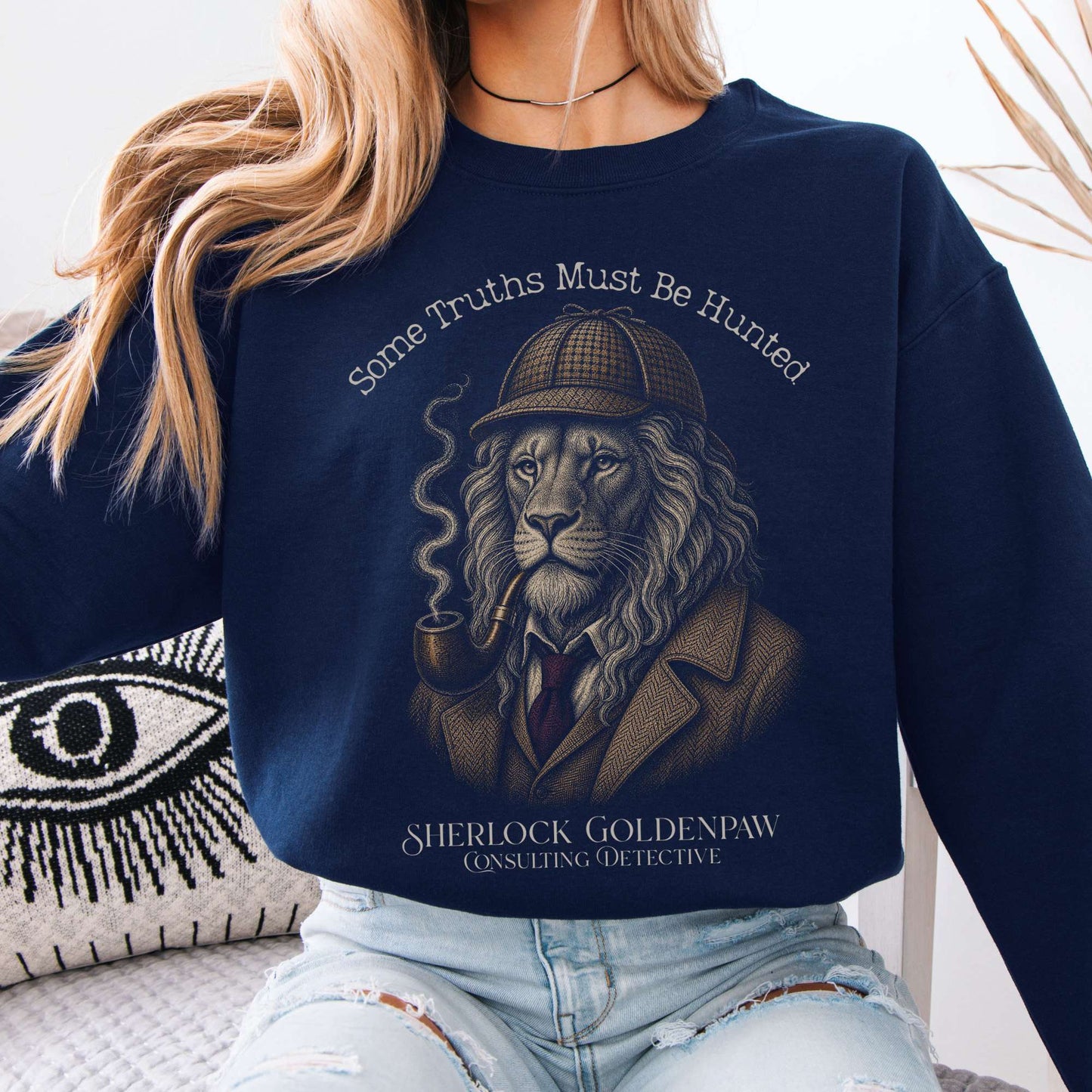 Sweatshirt Navy / S Sherlock Goldenpaw Consulting Detective Sweatshirt The Mystic Eden
