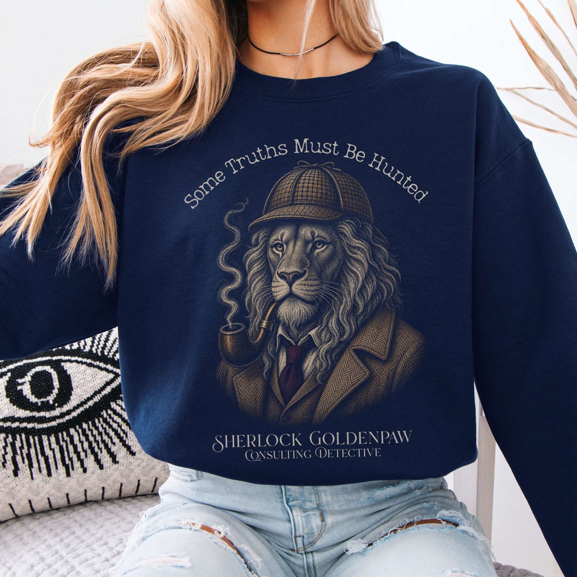 Sweatshirt Navy / S Sherlock Goldenpaw Consulting Detective Sweatshirt The Mystic Eden