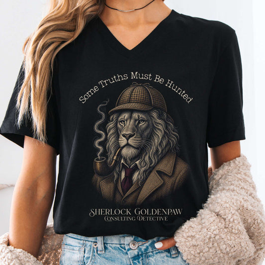 V-neck Black / S Sherlock Goldenpaw Consulting Detective V-Neck The Mystic Eden