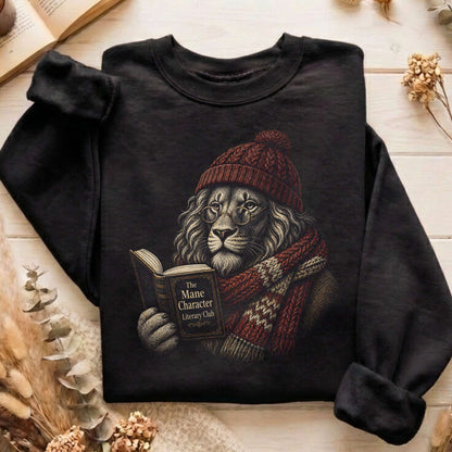 The Mane Character Literary Club Lion Sweatshirt