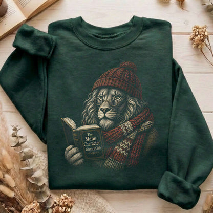 The Mane Character Literary Club Lion Sweatshirt