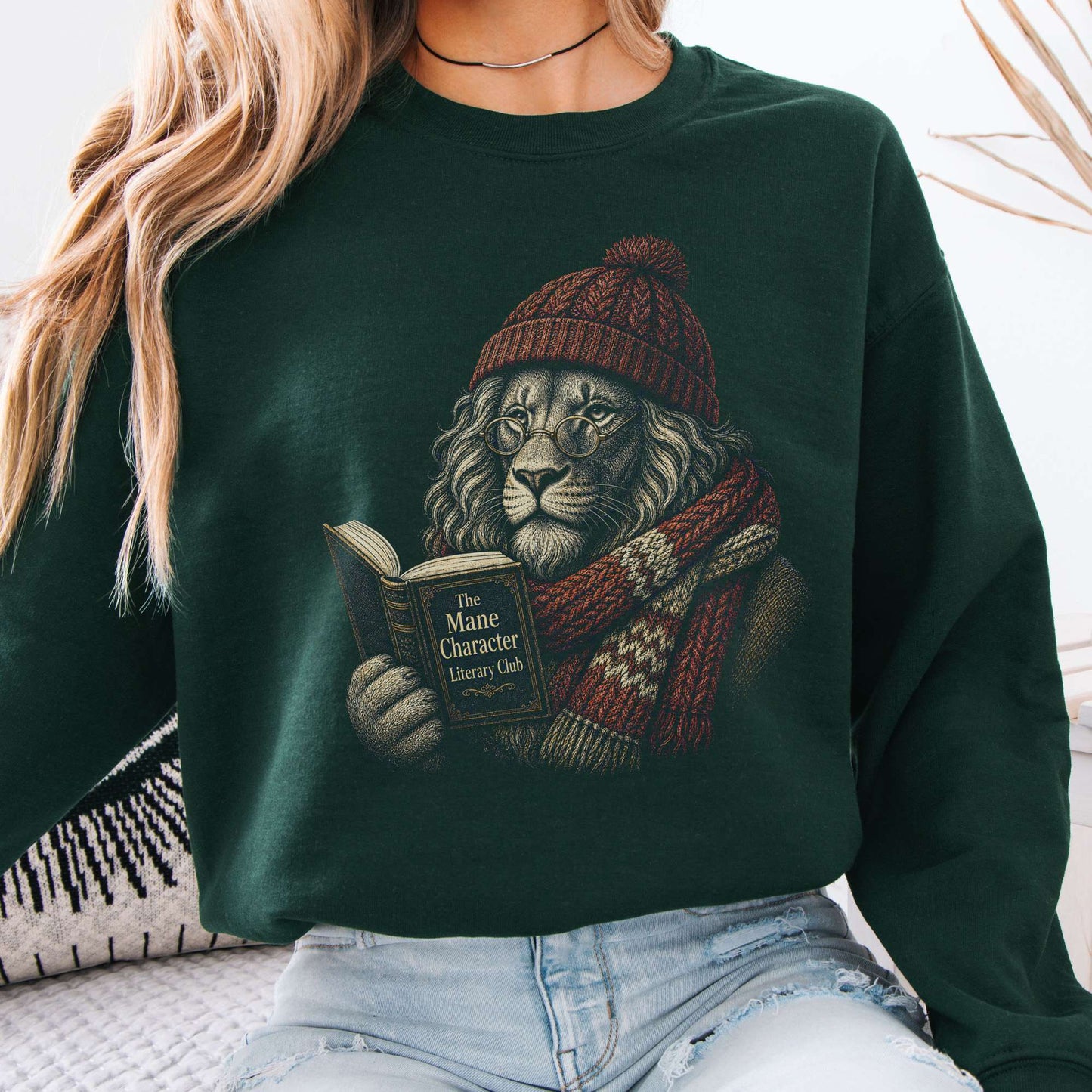 The Mane Character Literary Club Lion Sweatshirt