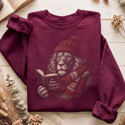The Mane Character Literary Club Lion Sweatshirt