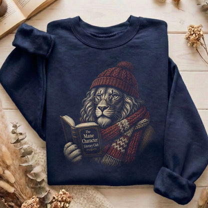 The Mane Character Literary Club Lion Sweatshirt